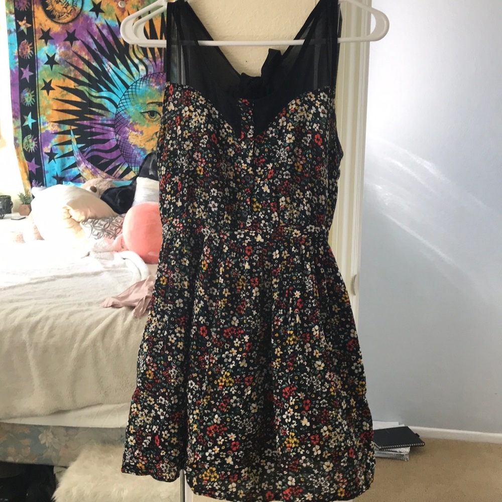 Floral mesh dress